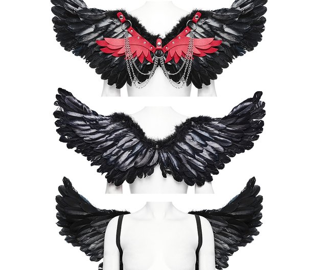 Gothic Angel Black Wings - Punk Rave