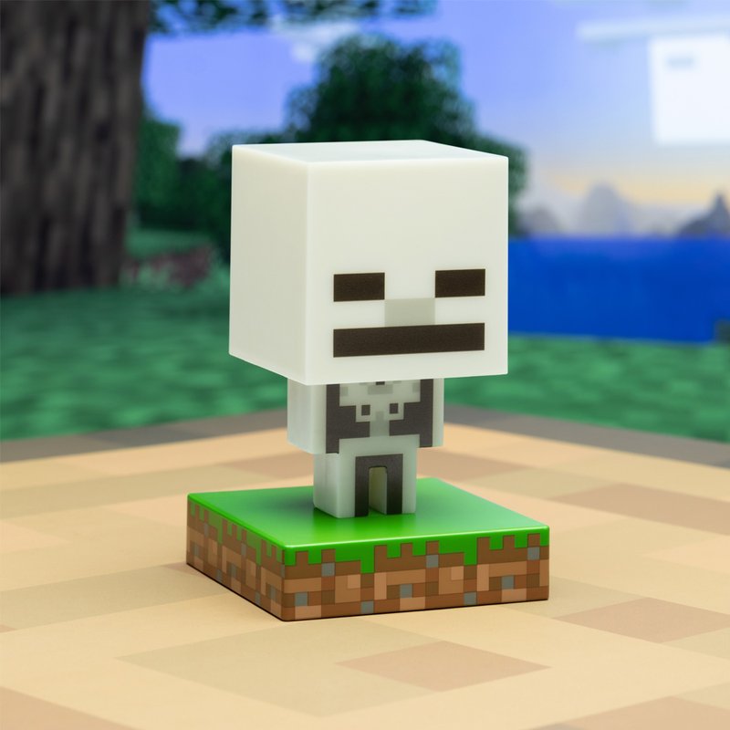 Officially Licensed Minecraft  Skeleton Icon Light - โคมไฟ - พลาสติก หลากหลายสี