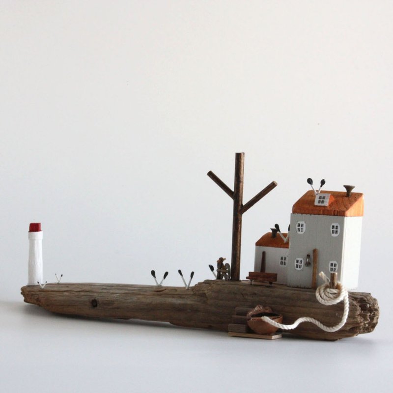 Driftwood interior - The sound of the waves and seagulls - W684 - ของวางตกแต่ง - ไม้ 