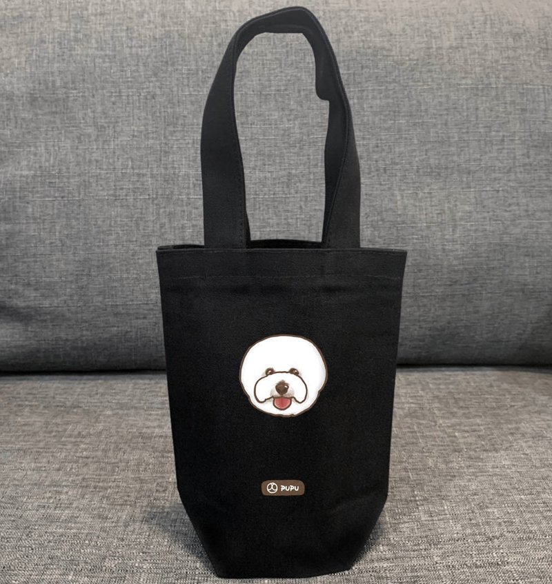 Black Series - Bichon bulk - cotton Linen in Taiwan - Wen Chong Shiba Inu - bag - environmental protection - fly Planet - กระเป๋าถือ - ผ้าฝ้าย/ผ้าลินิน ขาว