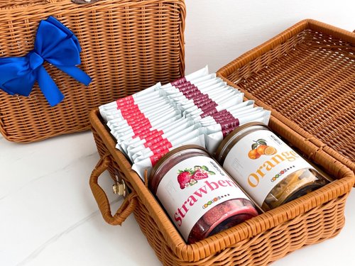 漫Day生活茶 漫Day 籐編籃紅茶+果乾禮盒組 戶外野餐露營 客製化禮物 聖誕節物