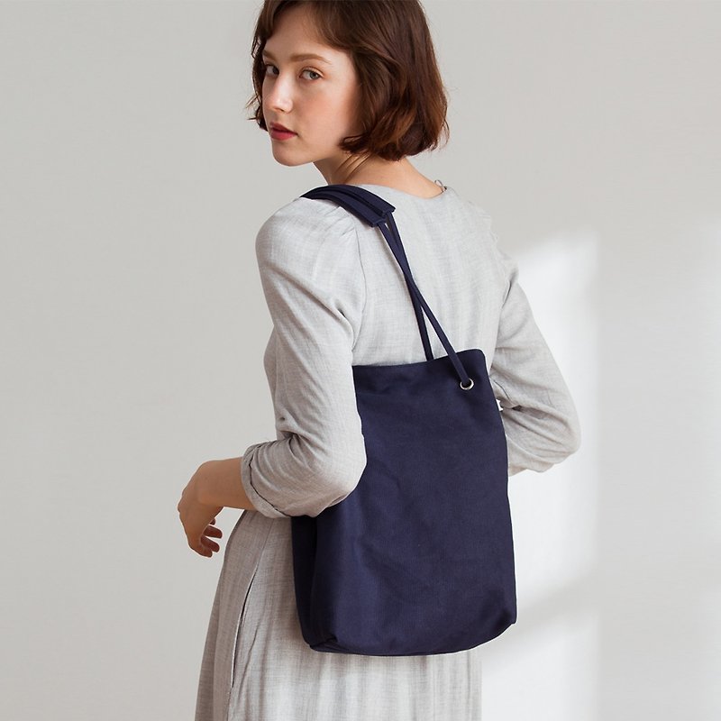 Ava Canvas 2way Side Backpack + Daily Inner Bag [Navy Blue] - Shop ...