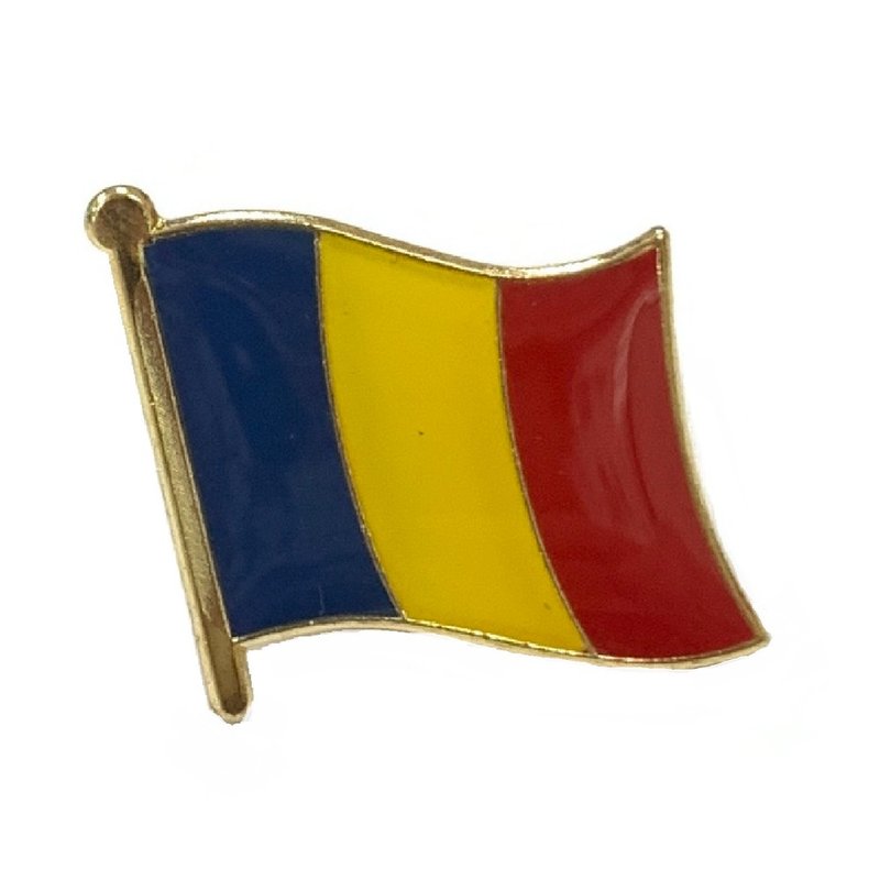 Romania 羅馬尼亞 國旗國旗紀念別針 國徽胸徽 遊學出國 國家胸徽 - 胸針 - 其他材質 多色
