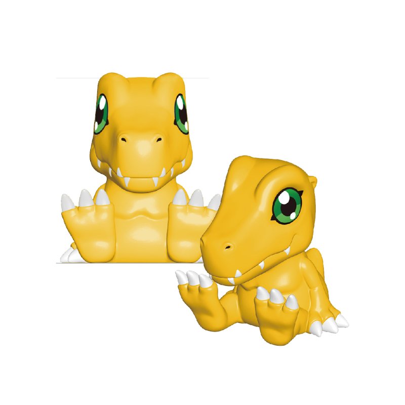 Digimon Agumon Moneybox - กระปุกออมสิน - พลาสติก สีเหลือง