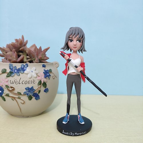 uDesign優湛 【來圖定制】手作客制3D遊戲動漫娃娃模型公仔人型雕像女生禮物
