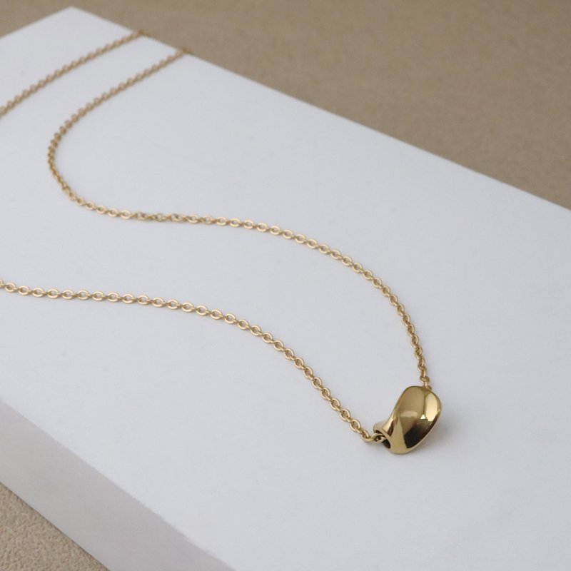 扭轉幸福。白鋼項鍊 - 項鍊 - 不鏽鋼 金色