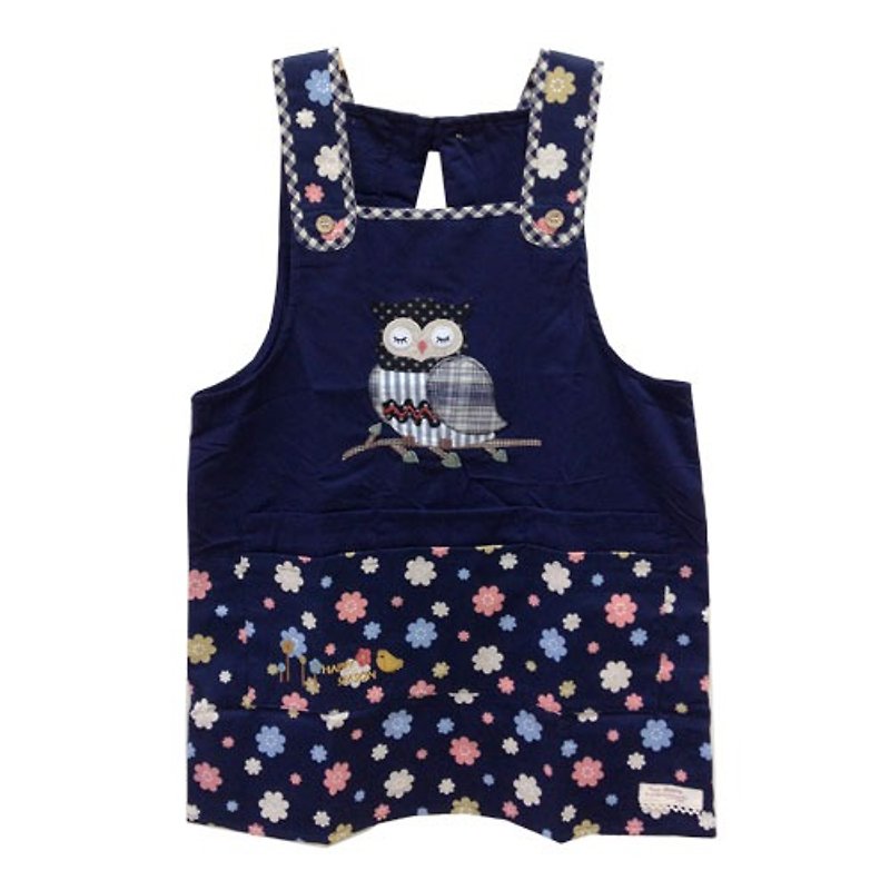 [BEAR BOY] Wind 6 pockets apron - blessing owl - blue - Aprons - Other Materials 