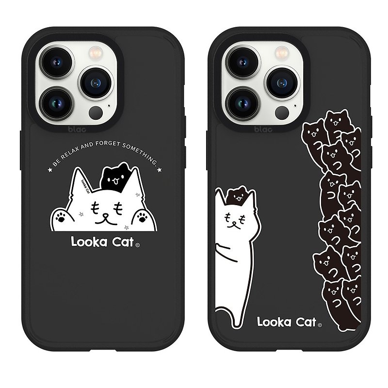 LookaCat 黒と白のキャニオン強力な MagSafe iPhone ケース - スマホケース - シリコン 多色