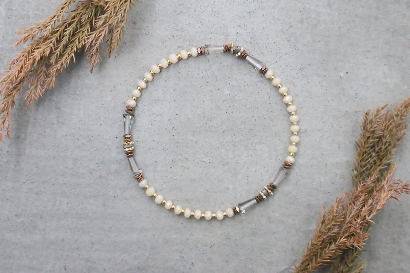 Glass beads（The count of three） - Bracelets - Gemstone Brown