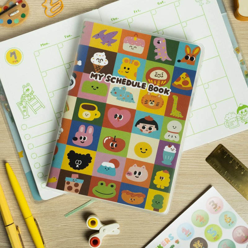 Timeless almanac notebook with colored squares - สมุดบันทึก/สมุดปฏิทิน - กระดาษ หลากหลายสี