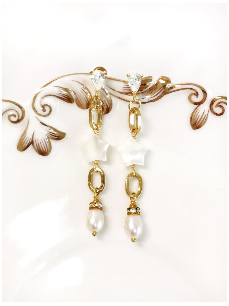 Minertés+ Stone+ - Earrings & Clip-ons - Pearl White