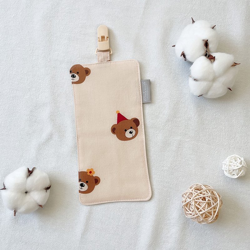 可可熊 幼兒園手帕夾 幼兒園必備 手帕 手帕夾 兒童手帕 擦手巾 - 其他 - 棉．麻 