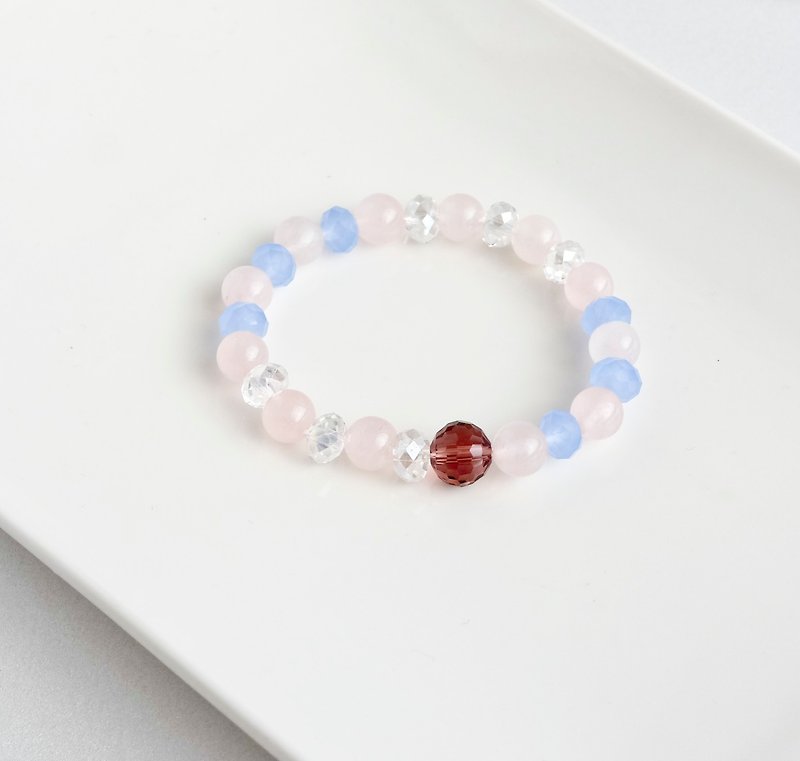 Eudaemonia crystal natural stone bracelet - Bracelets - Gemstone Pink