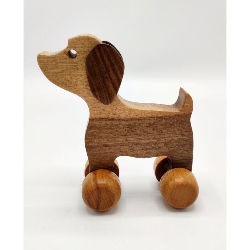 Wooden Dog toy. Handmade  Walnut wood. - 寶寶/兒童玩具/玩偶 - 木頭 