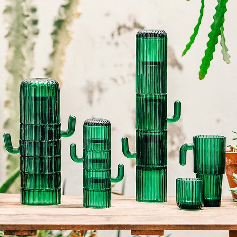 西班牙 DOIY Saguaro 仙人掌系列水具創意杯子 - 其他杯子 - 玻璃 綠色