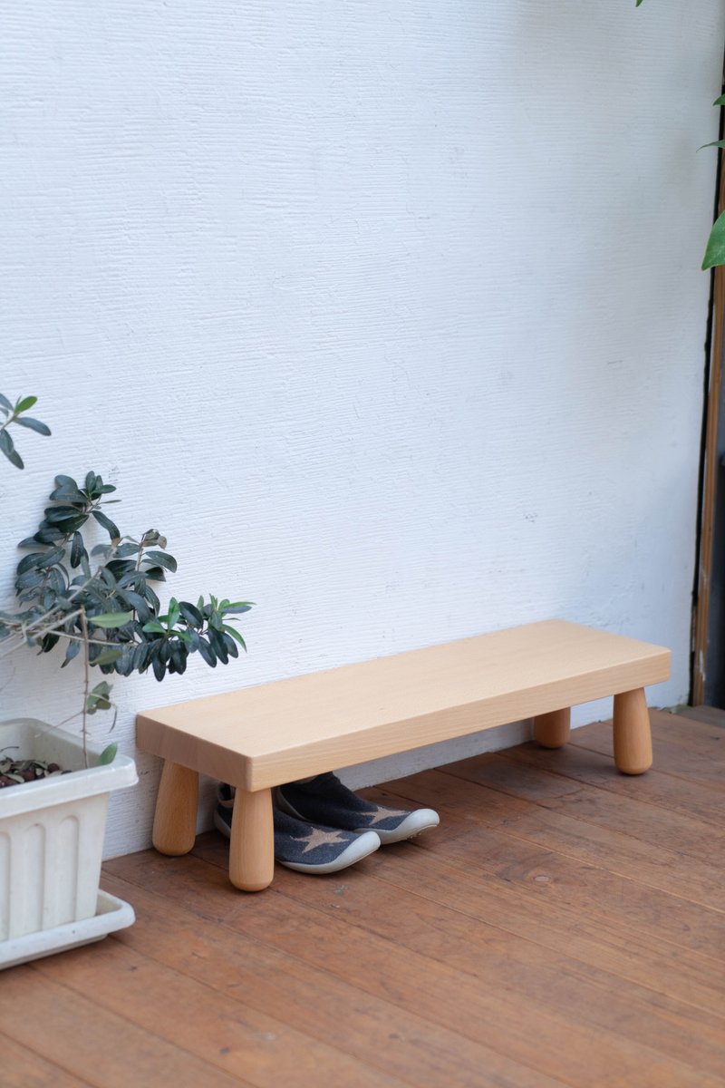圓腳長板凳 孩子的穿鞋椅 - 兒童家具 - 木頭 