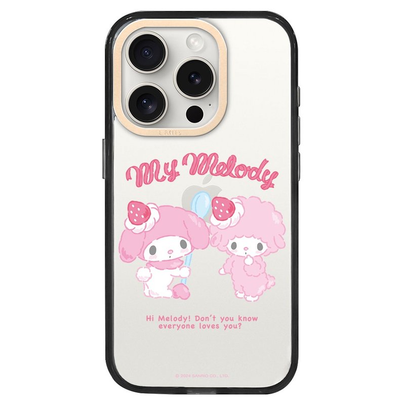 Biano Oh, come to us. Black frame iPhone 16 15 14 13 Pro Max Sanrio - เคส/ซองมือถือ - วัสดุอีโค สีใส