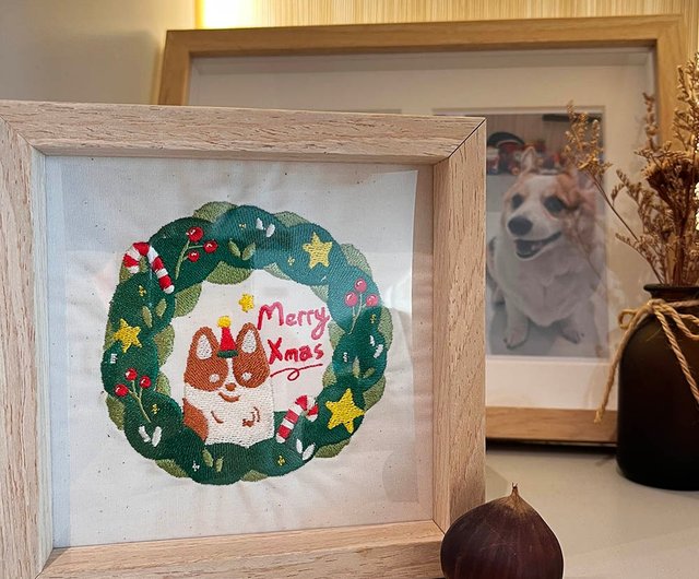 刺繍フレーム　動物たちのクリスマス クリスマス刺繍フレーム【X03】ツリー ホワイト その他