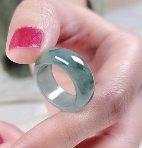 瓔珞珠寶盒 E.L.Jewelry Box 冰種飄花翡翠戒指戒圈 | 國際9圍 | 天然緬甸玉翡翠A貨