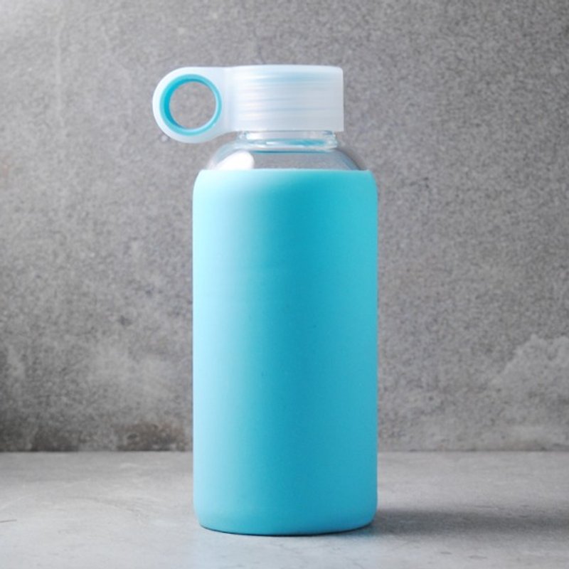 360cc【果凍玻璃水瓶】(6色) 幸運色隨行杯玻璃雕刻刻字 輕巧隨手型 客製化 - 水壺/水瓶 - 玻璃 多色