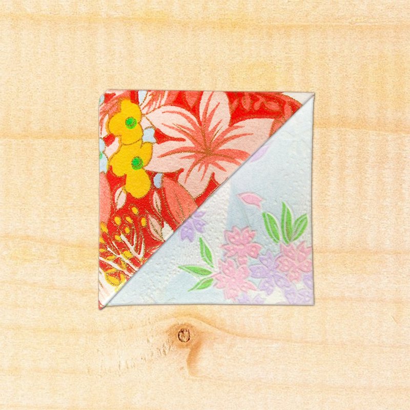 Flower Corner Bookmark-Japanese Imported Washi / Handmade Bookmark -bookmark#050 - Bookmarks - Paper 