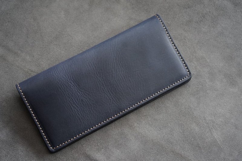 Long wallet(WAL008)(Blue) - 銀包 - 真皮 