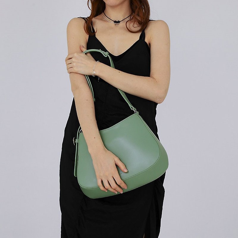 MUR Korean Orb Vegan Leather Bag (MINT) - กระเป๋าแมสเซนเจอร์ - วัสดุอีโค 