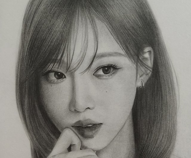 鉛筆画 / 似顔絵 / 女性 - ショップ Lin