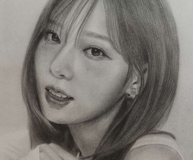 鉛筆画 / 似顔絵 / 女性 - ショップ Lin