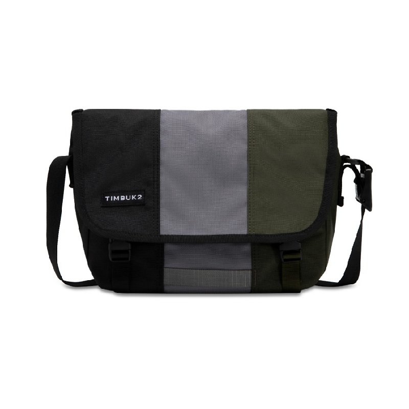 TIMBUK2 CLASSIC MESSENGER classic messenger bag S-green, gray and black color matching - Messenger Bags & Sling Bags - Other Materials Green