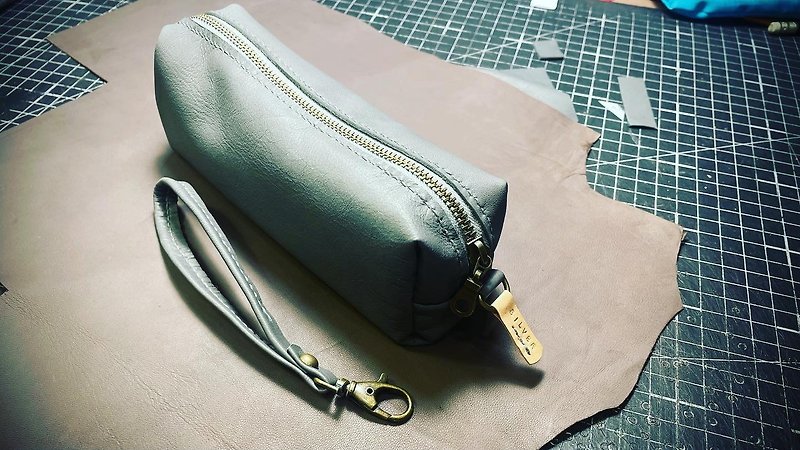 Leather Weaving丨Hand-stitched lambskin pen bag and tool bag_There is also a large-capacity version - Pencil Cases - Genuine Leather 