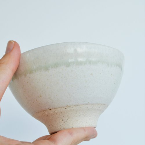 美濃焼 お茶碗ペアセット 箸付き ホワイト×ピンク - ショップ
