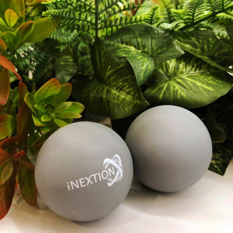 【INEXTION】Therapy Balls Fascial Massage Therapy Balls (2 pieces) - Made in Taiwan by Tianhui - อุปกรณ์ฟิตเนส - ยาง สีเทา