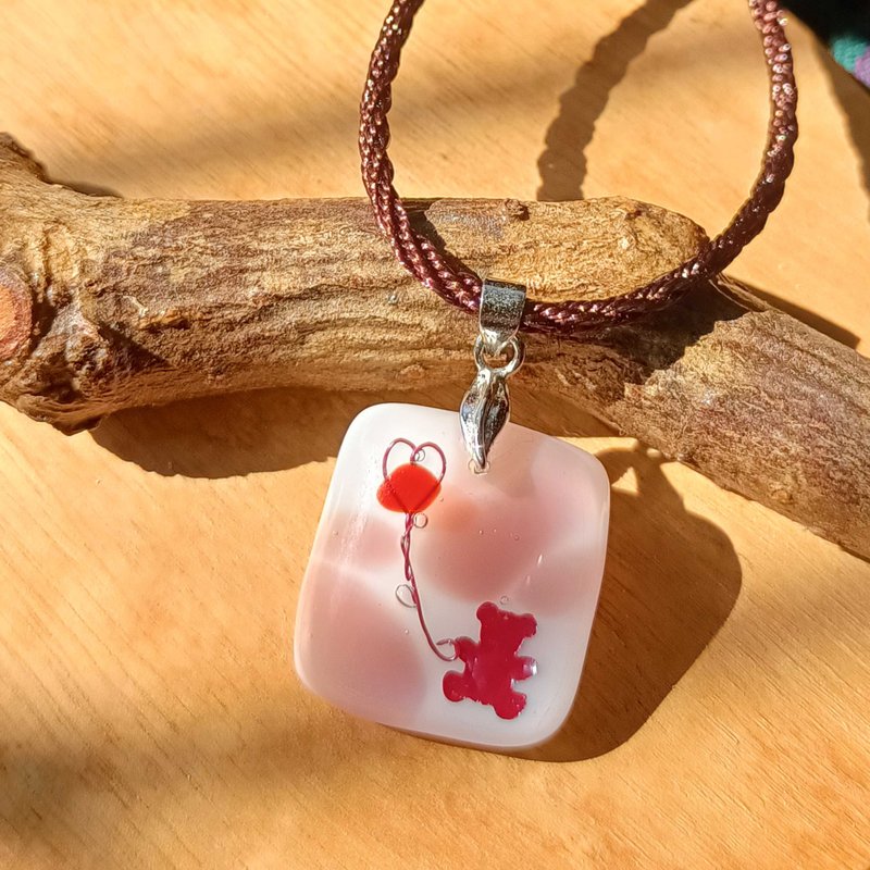 Childlike Glaze Series~Pink Baby Bear~ - Necklaces - Colored Glass Multicolor