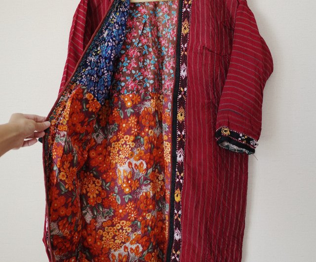 欠陥割引ヴィンテージトルクメンコートトルクメンエスニック手刺繍