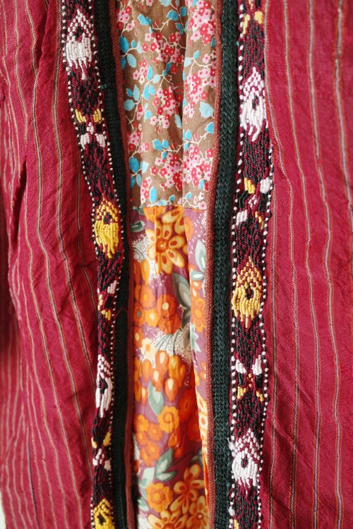 欠陥割引ヴィンテージトルクメンコートトルクメンエスニック手刺繍