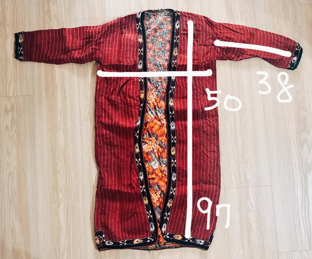 欠陥割引ヴィンテージトルクメンコートトルクメンエスニック手刺繍