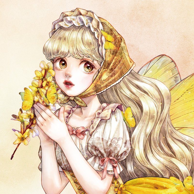 Yellow butterfly Stickers (7color) - 貼紙 - 紙 