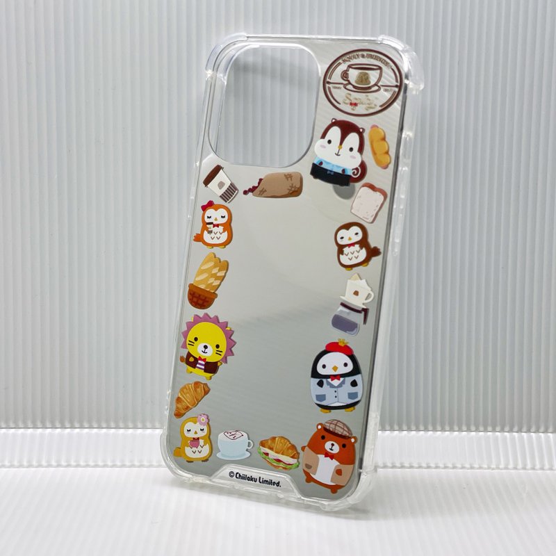 iPhone TPU Frame Plated Silver Mirror Back Case (Cafe) - L012SQE - เคส/ซองมือถือ - พลาสติก สีเงิน