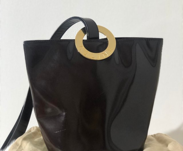 日本直送 名牌中古包 】CELINE セリーヌ ロゴサークル レザー ワン