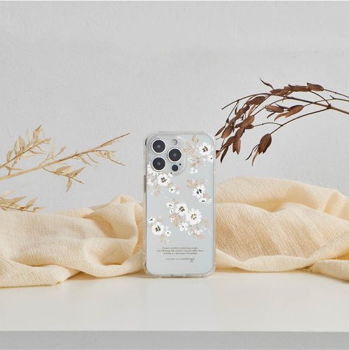 TOYSELECT wwiinngg蔓蔓小白花全氣囊防摔iPhone手機殼