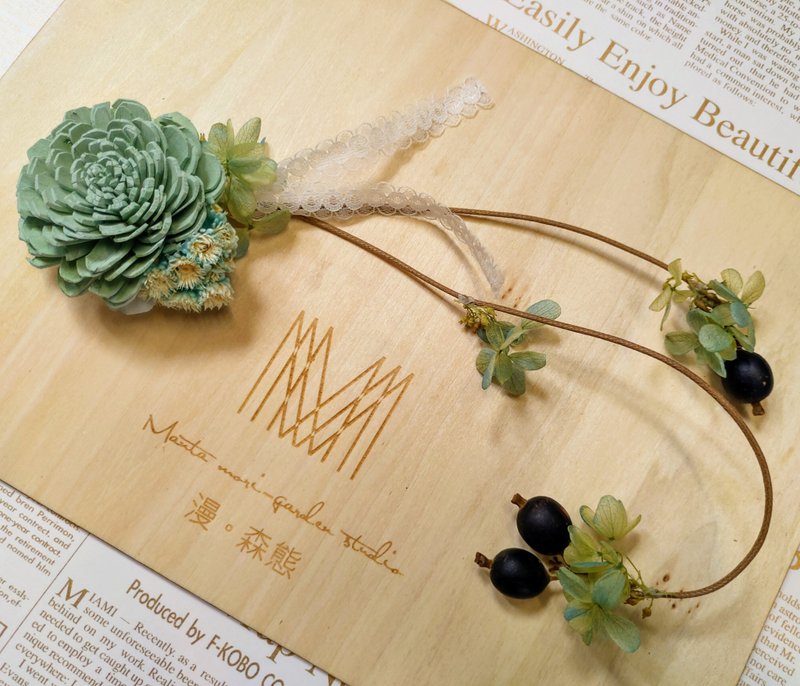 漫森態 乾燥花髮飾 不凋花 乾燥花 浴衣 夏祭 - 乾燥花/永生花 - 植物．花 綠色