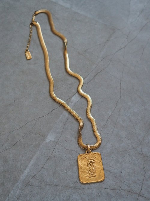 Yves Saint Laurent YSL イヴ・サンローラン ロゴ ネックレス