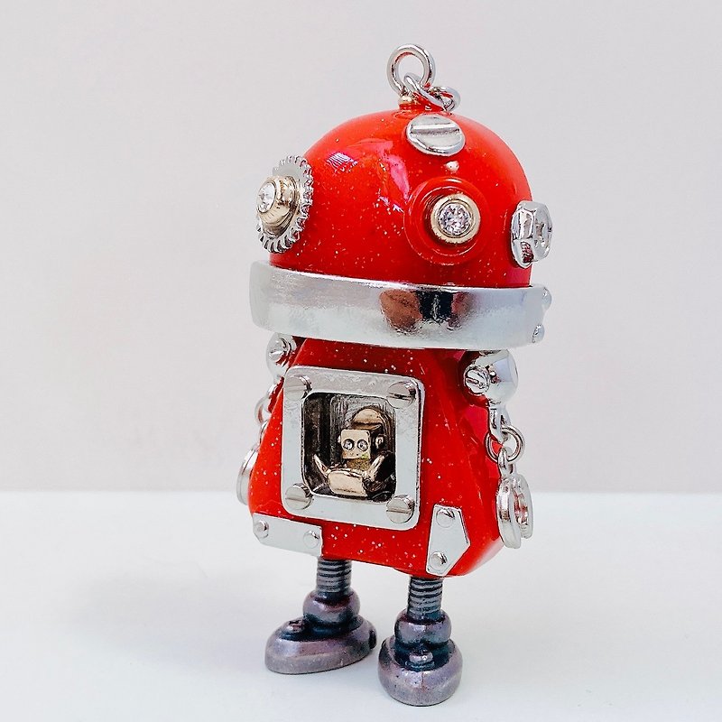 【Robot accessories】ロボットチャーム  キュン33 - 鑰匙圈/鎖匙扣 - 塑膠 紅色