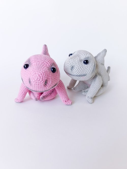 TatiStoreShop 嬰兒鯊魚小狗amigurumi鉤針圖案pdf在英語漂亮的嬰兒鯊魚DIY