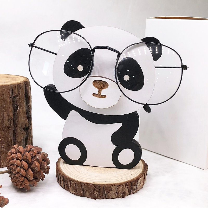 Giant Panda Multifunctional Storage Rack | Jointly signed by Taipei Zoo - ที่ตั้งบัตร - ไม้ สีดำ