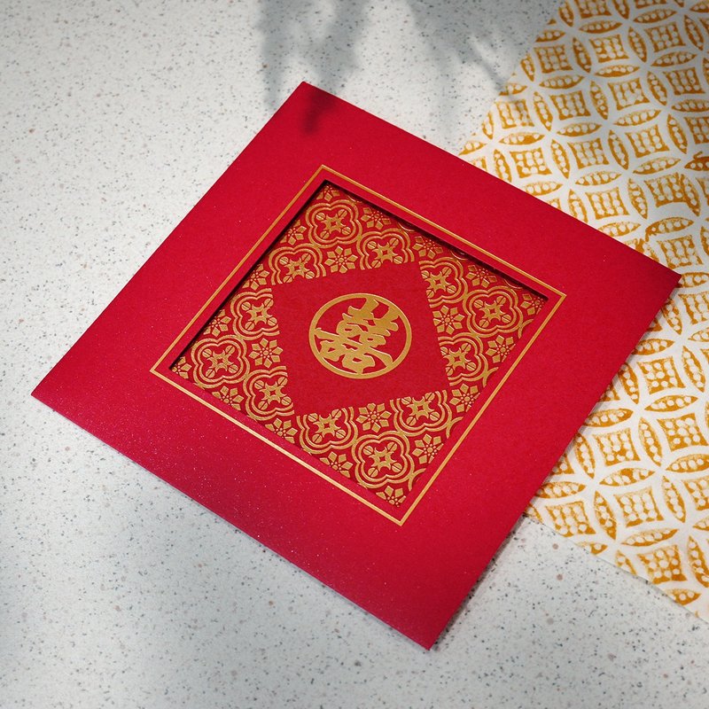 Classical tiles - Wedding Invitations - Paper Red