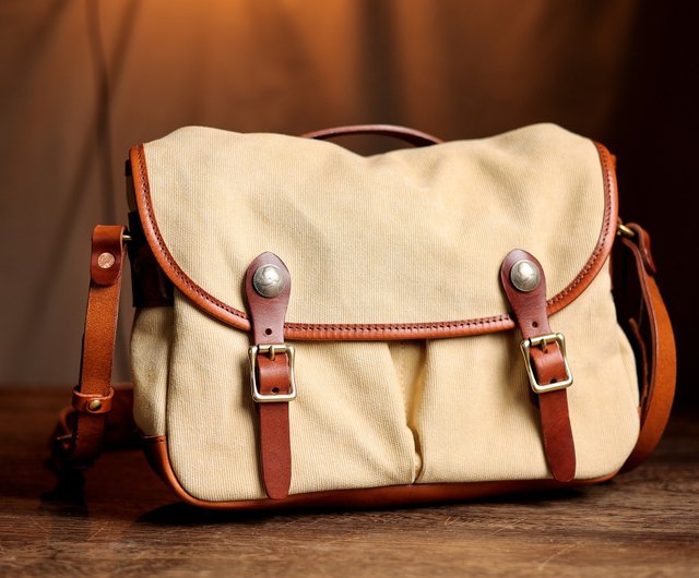 Italian Top outlets Grain Layer Leather Men′s Vintage Messenger Bag