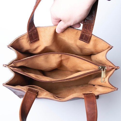 Giocare shoulder bag 2way bag Italian leather tote bag mini bag lunch bag  handbag canvas pocket HAB017 - Shop Leather Goods Shop Hallelujah Messenger  Bags & Sling Bags - Pinkoi