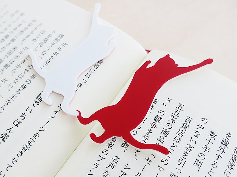 วัสดุอื่นๆ ที่คั่นหนังสือ สีแดง - Hand-made cat bookmark Gift wrapping Christmas Gift